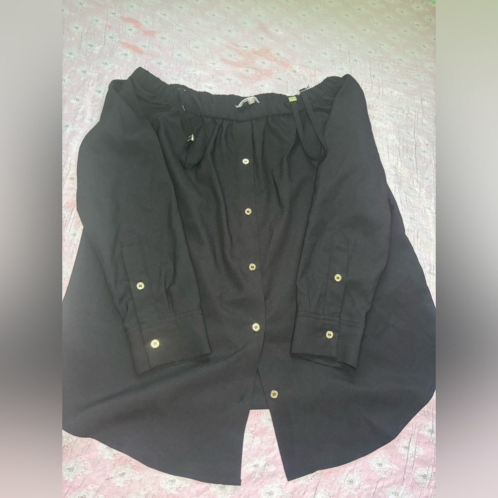 Calvin klein black chiffon blouse